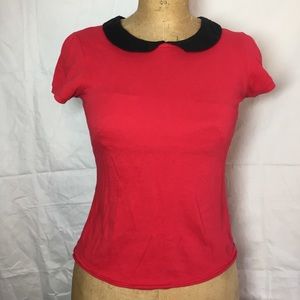 Free People short sleeve t-shirt with collar